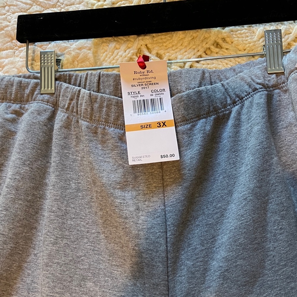 Ruby Rd. Gray Straight Leg Pants NWT - image 2